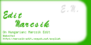 edit marcsik business card